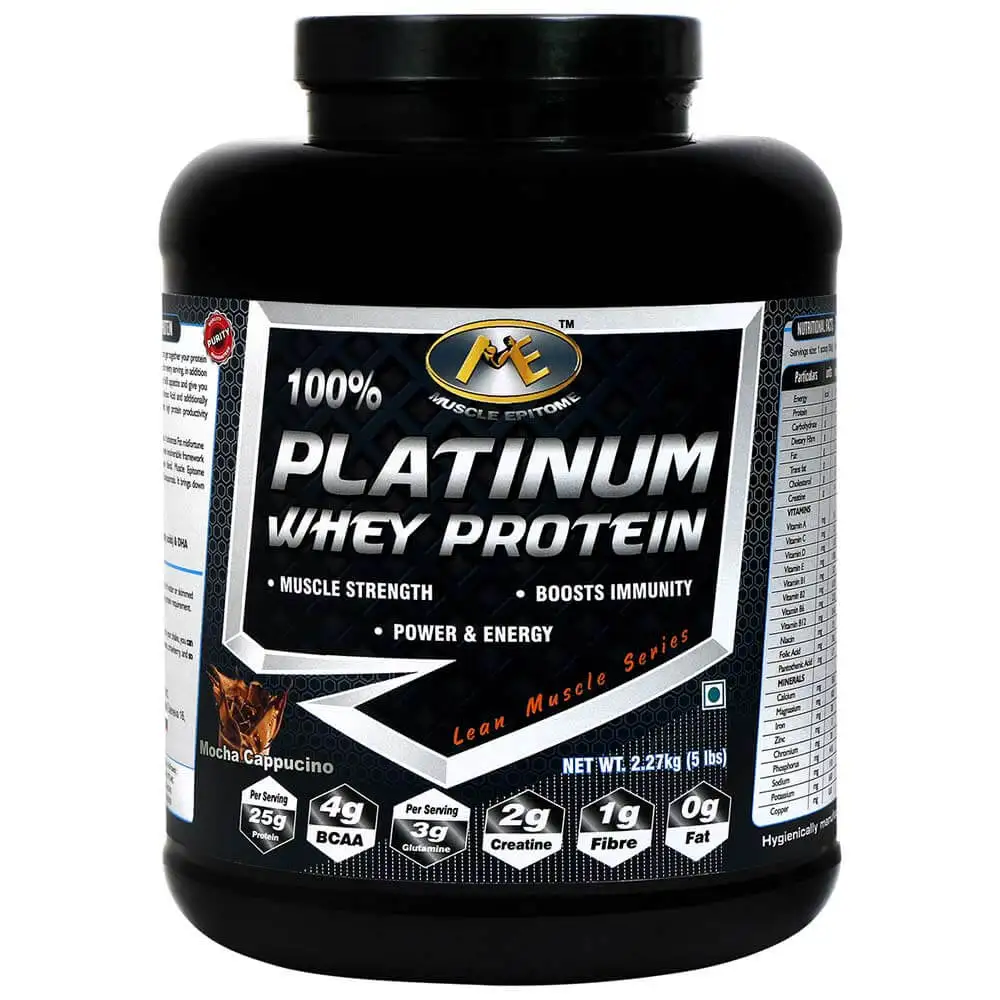 Muscle Epitome 100% Platinum Whey Protein,  5 lb  Mocha Cappucino