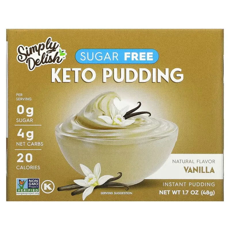 Natural Instant Keto Pudding, Vanilla, 1.7 oz (48 g)