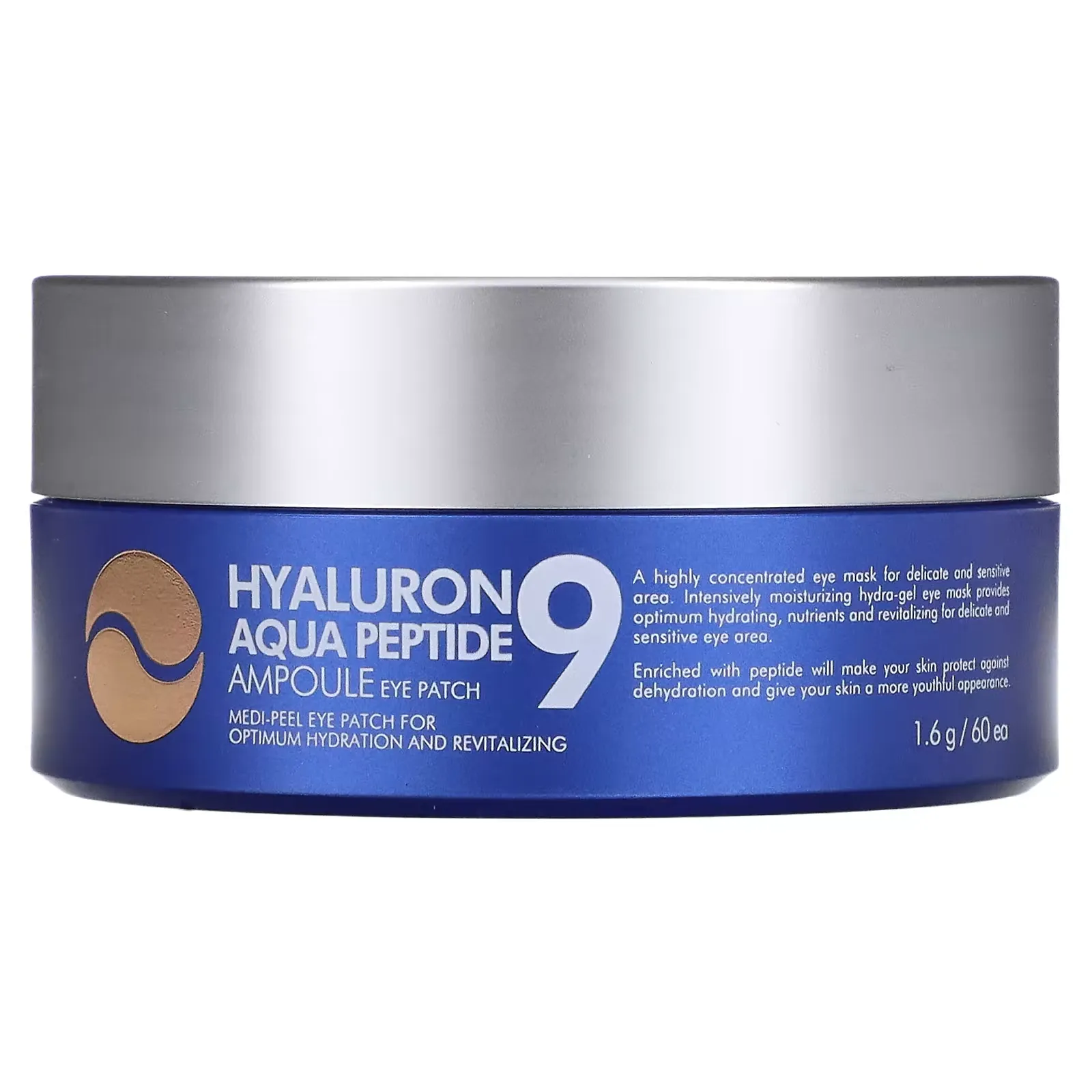 Hyaluron Aqua Peptide 9, Ampoule Eye Patch, 60 Patches, 1.6 g Each