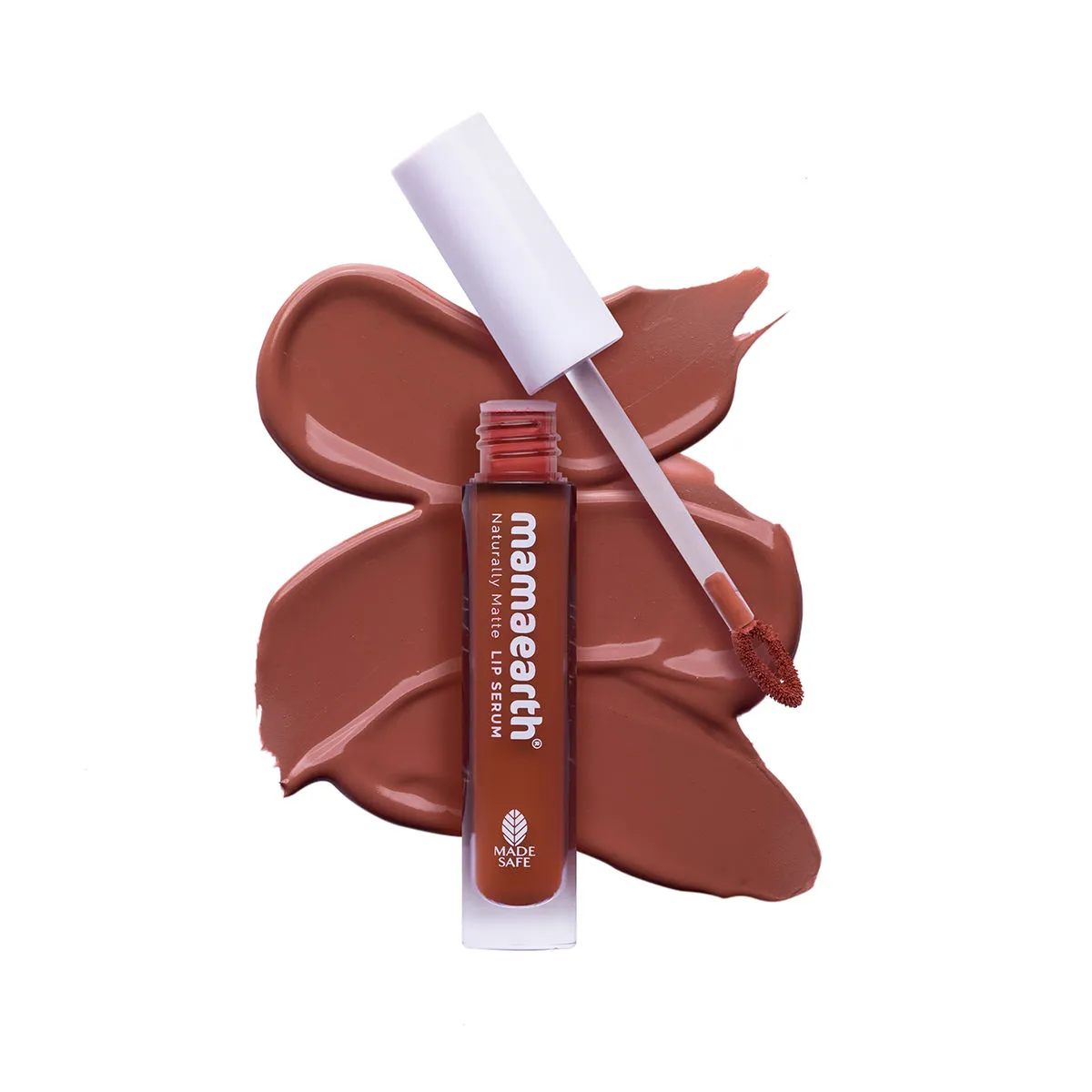 Mamaearth Naturally Matte Lip Serum - Matte Liquid Lipstick with Vitamin C & E - Caramel Nude