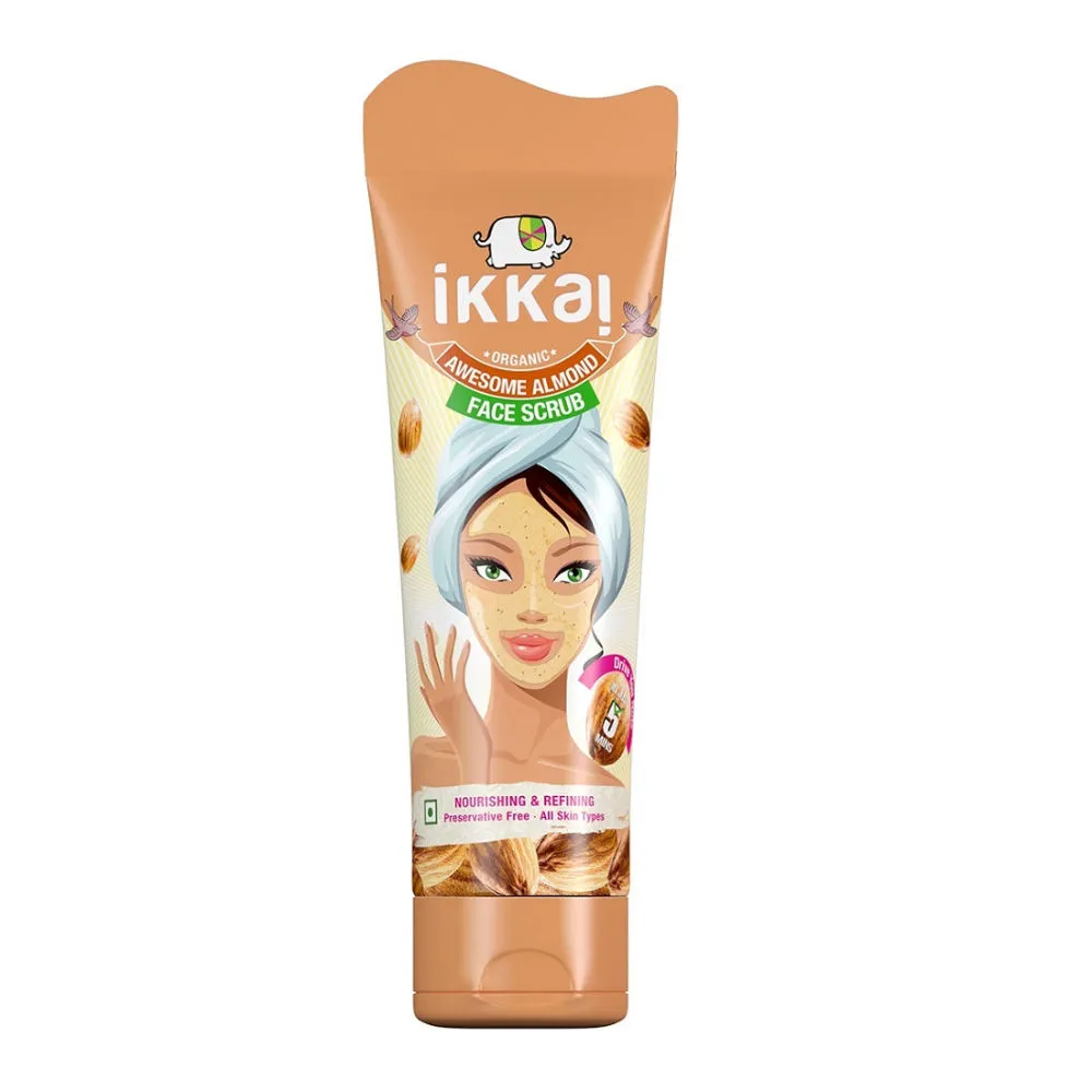 Ikkai by Lotus Herbals Organic Awesome Almond Face Scrub for All Skin Types