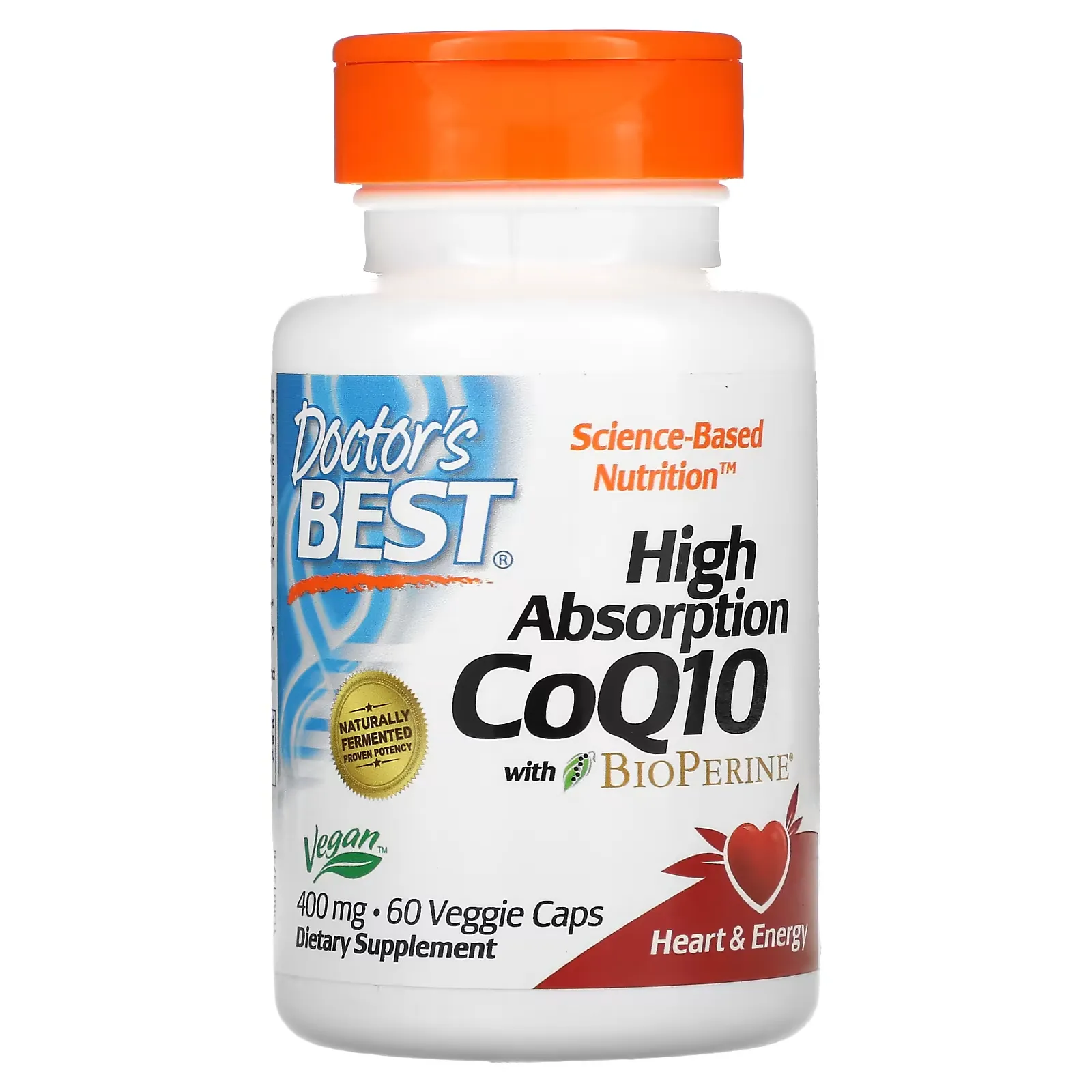 High Absorption CoQ10 with BioPerine, 400 mg, 60 Veggie Caps