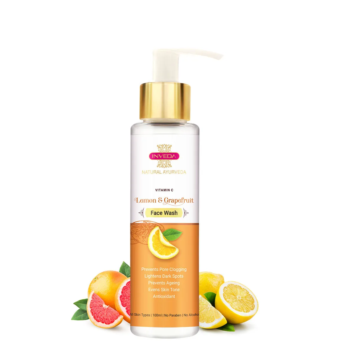 Inveda Lemon & Grapefruit Face Wash