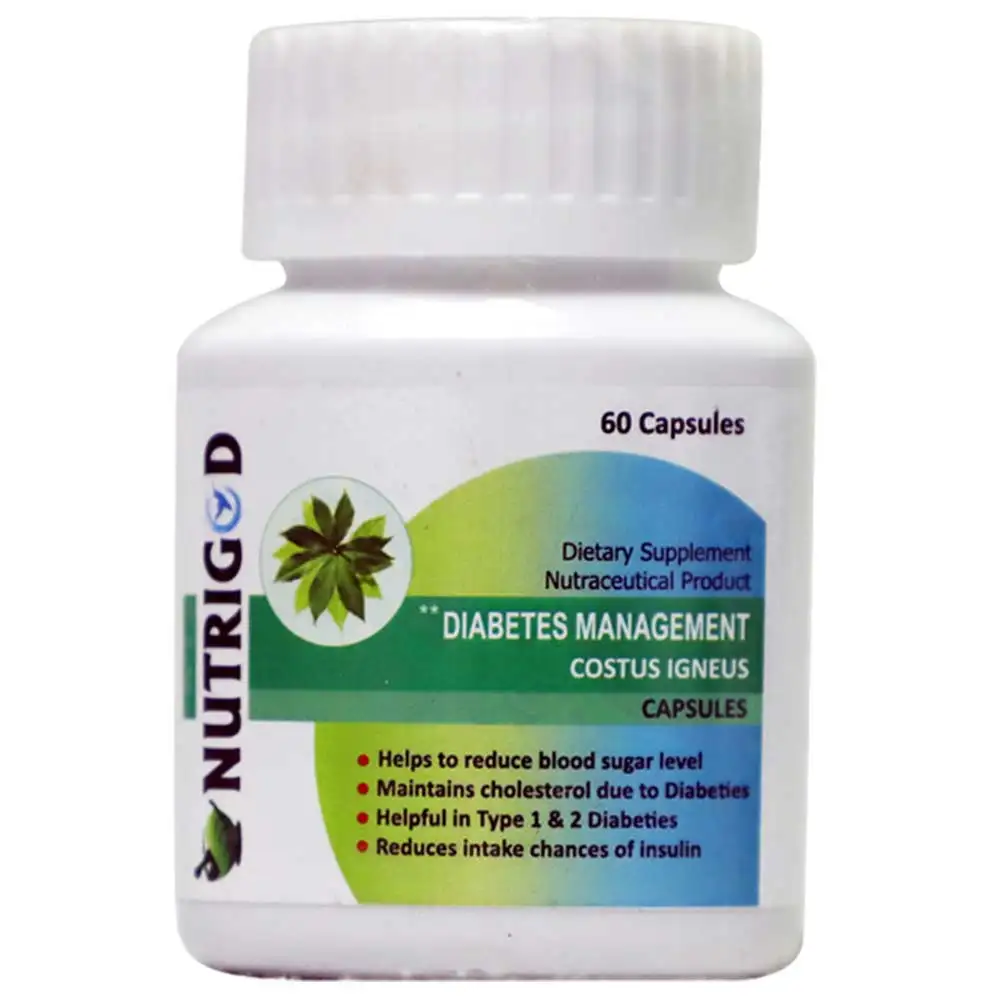 Nutrigod Diabetes Management Costus Igneus,  60 capsules