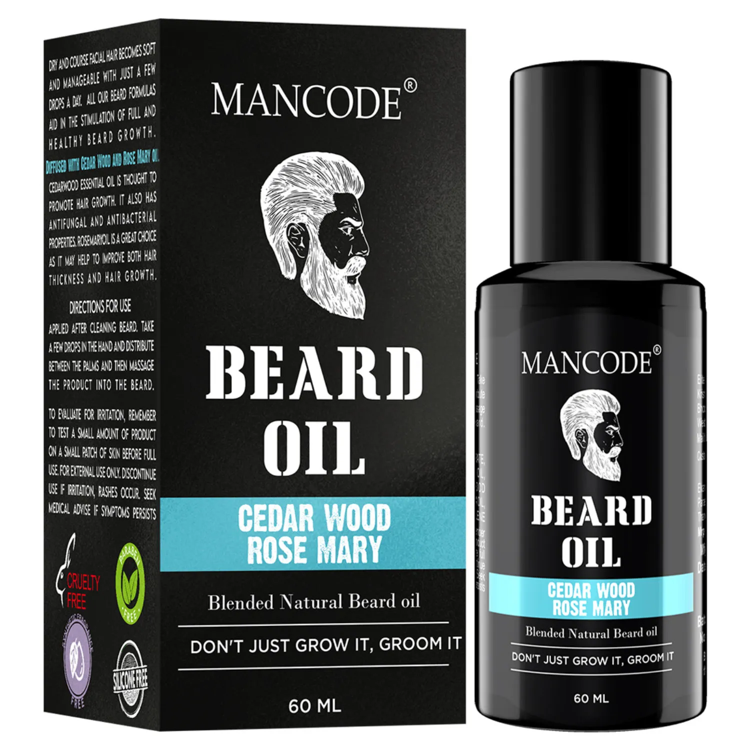 ManCode Beard Oil - Cedar Wood & Rose Mary