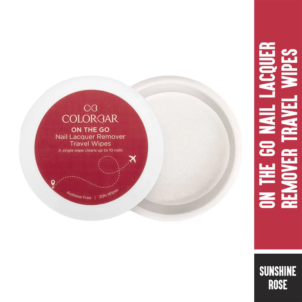 Colorbar On The Go Nail Lacquer Remover Wipes - Sunshine Rose