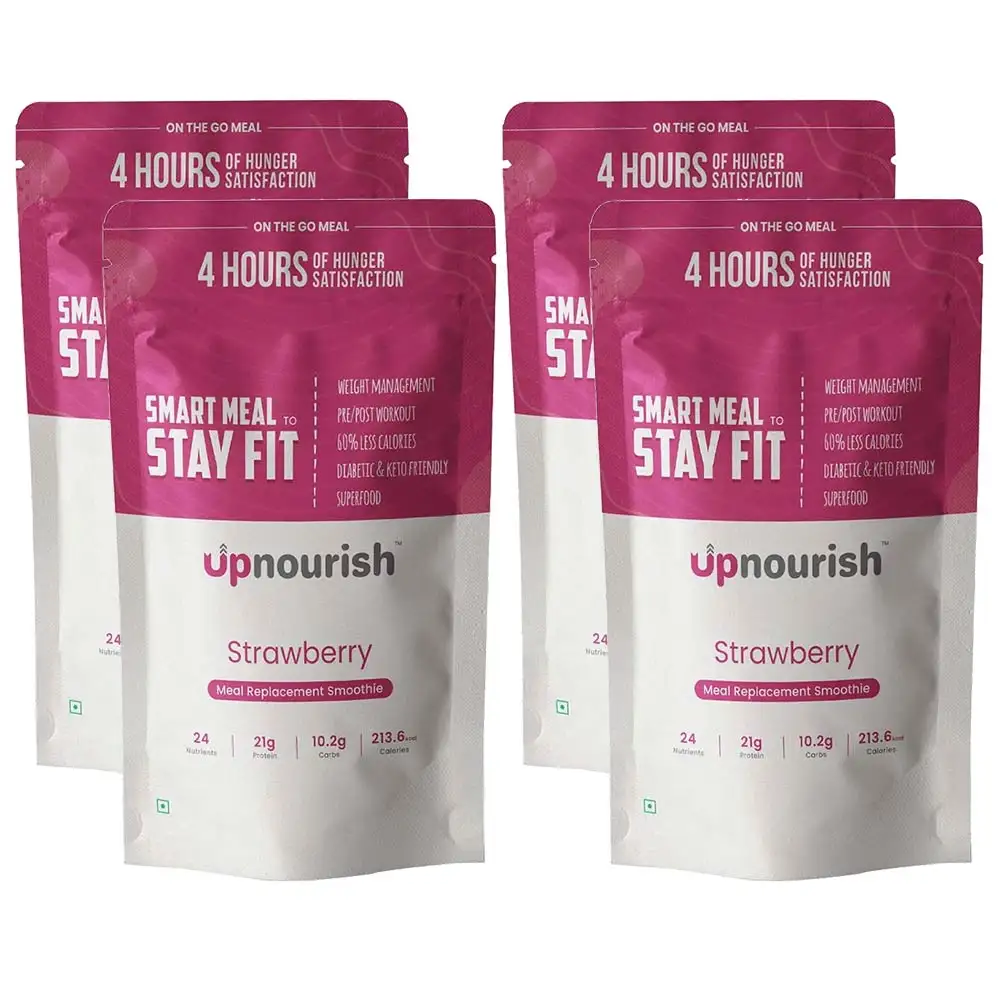 Upnourish Smoothie,  50 g  Strawberry (Pack of 4)