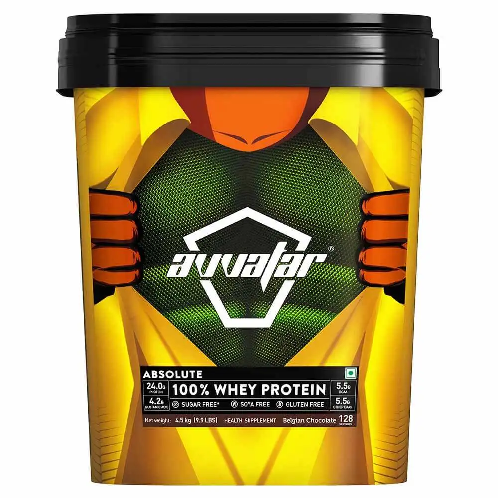 Avvatar Absolute 100% Whey Protein,  9.9 lb  Belgian Chocolate (Tub)