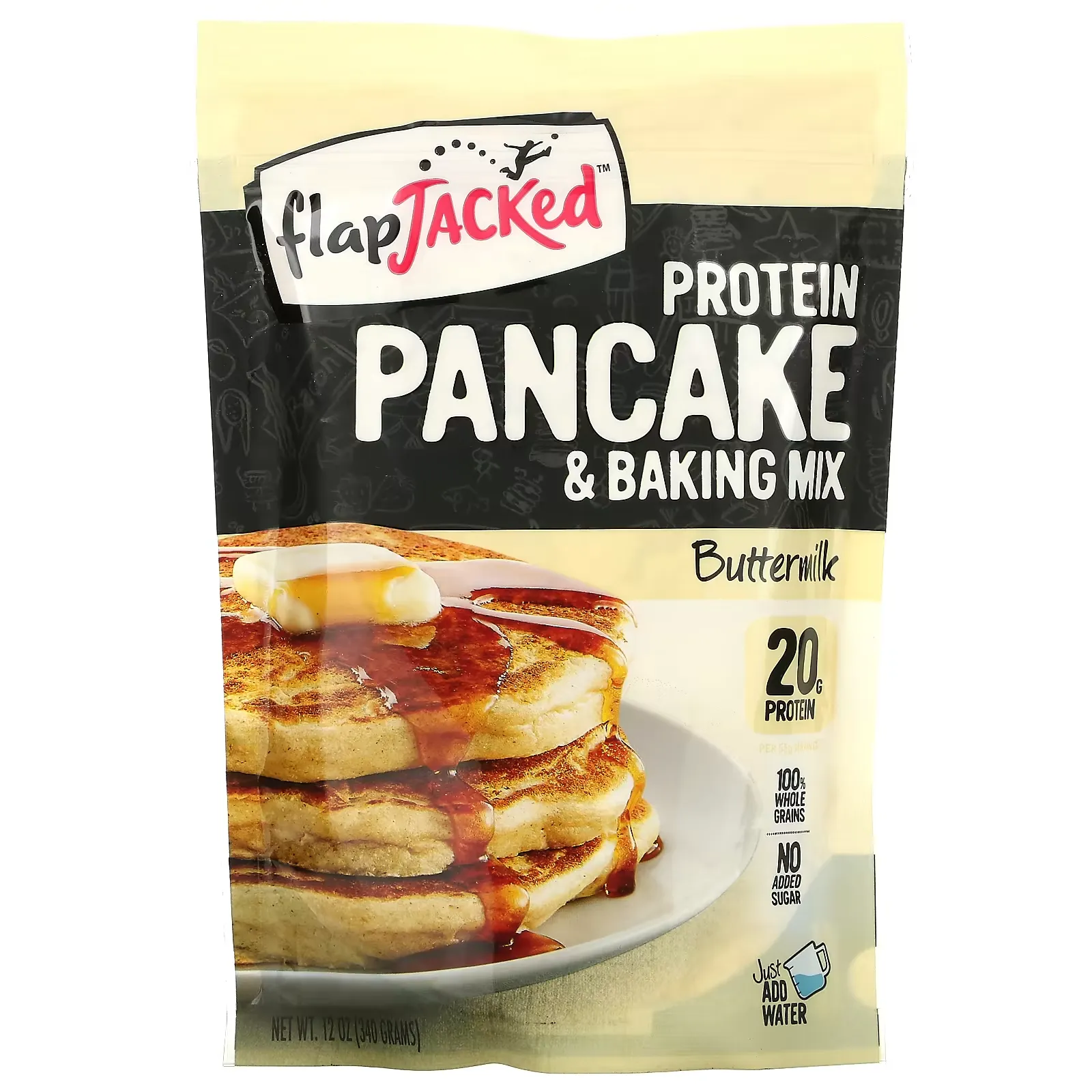 Protein Pancake and Baking Mix, Buttermilk, 12 oz (340 g)