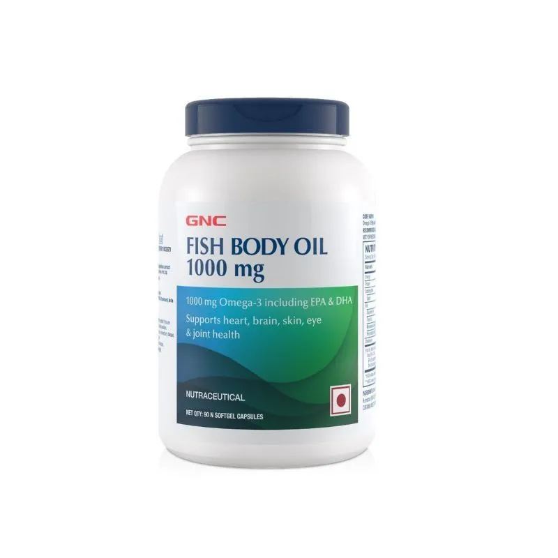 GNC Fish Body Oil 1000 Mg - With 300 Mg Of Highly Absorbable Epa/dha Omega-3s - 90 Softgel Capsules