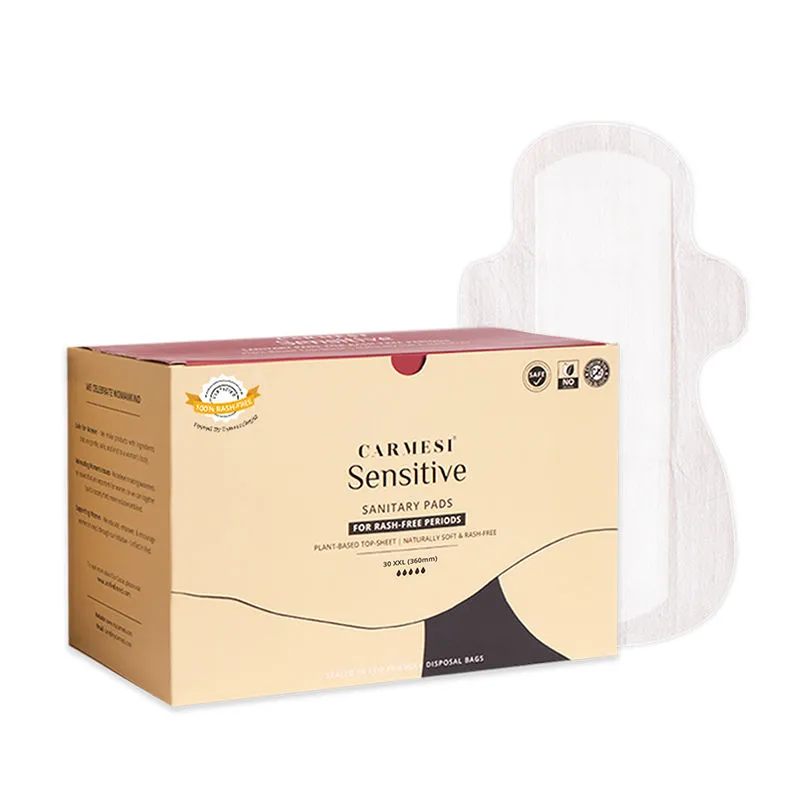 Carmesi Sensitive - Sanitary Pads for Rash-Free Periods XXL - 30 Pcs