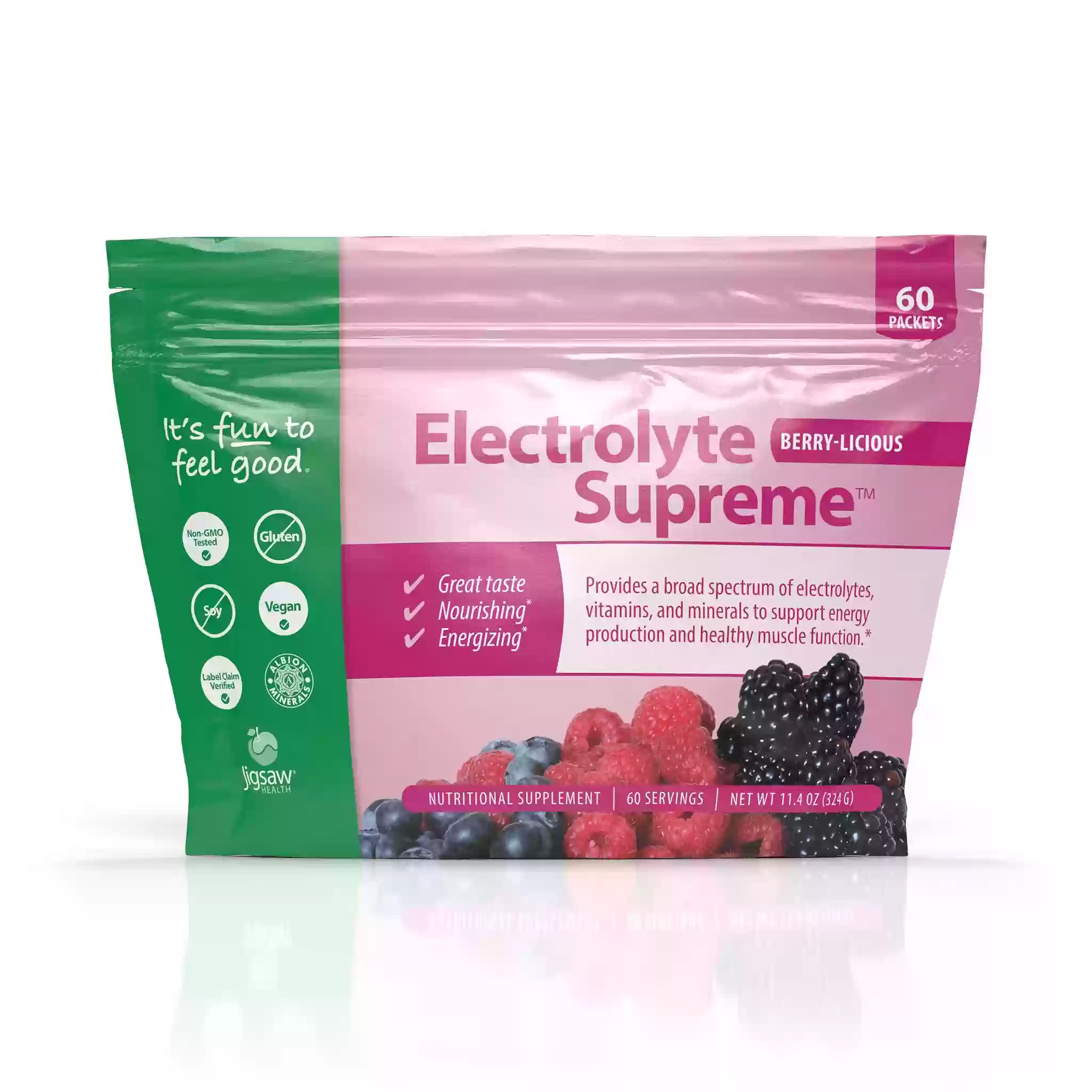 Electrolyte Supreme, Berry-Licious, 60 Packets, 11.4 oz (324 g)