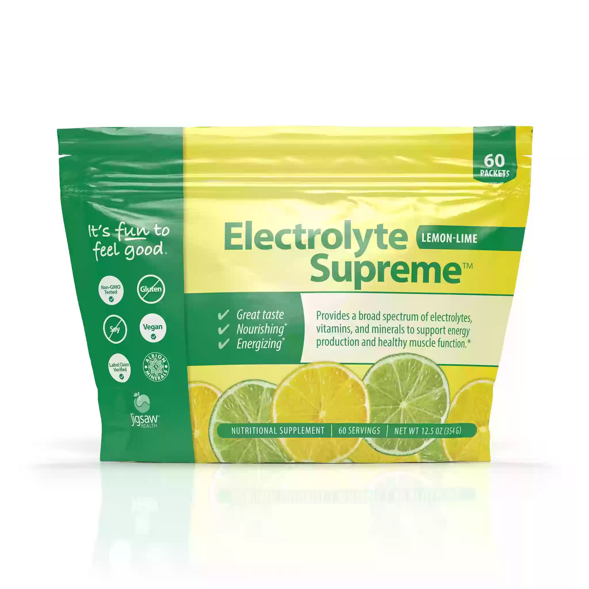 Electrolyte Supreme, Lemon-Lime, 60 Packets, 12.5 oz (354 g)