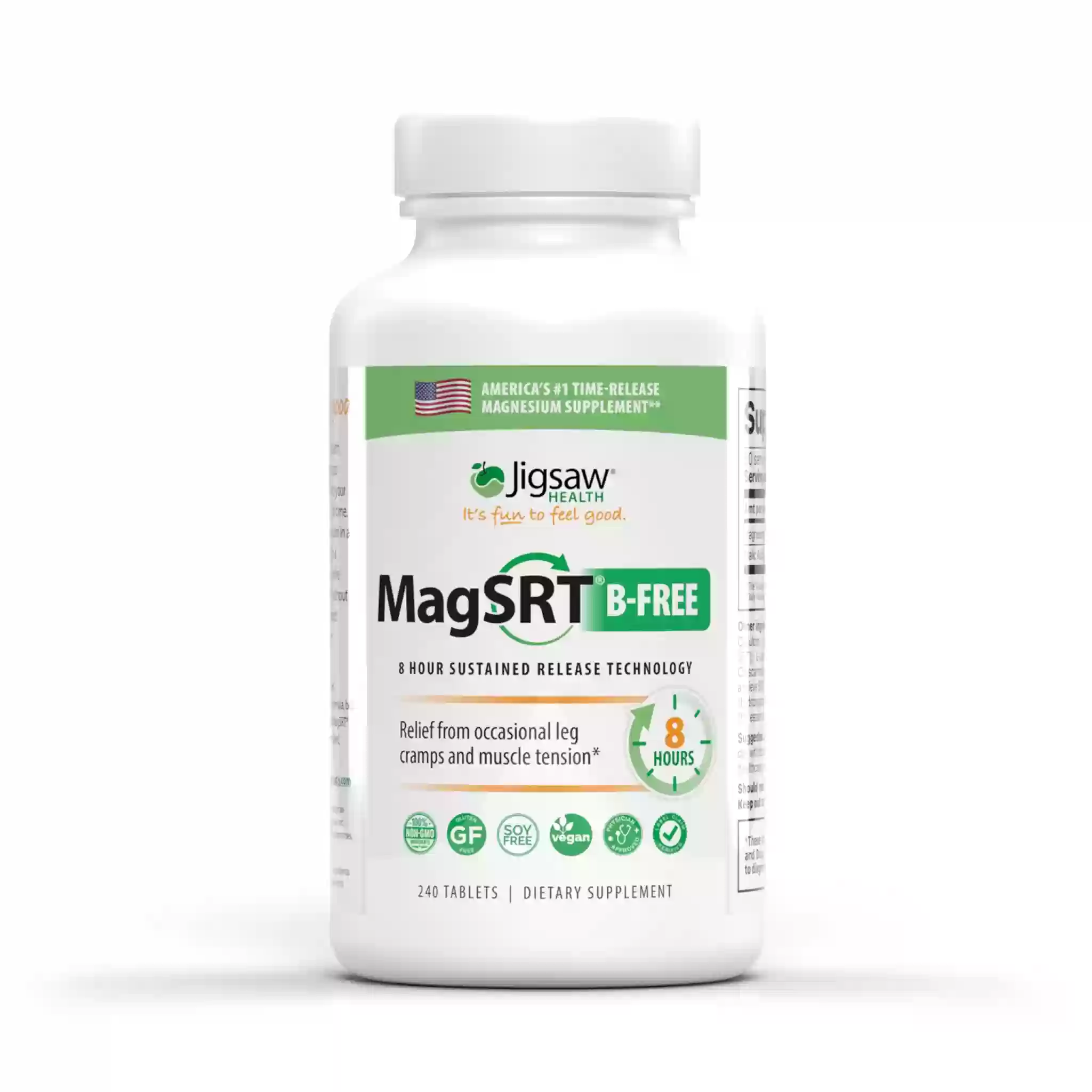 MagSRT B-Free, Time-Release Magnesium, 240 Tablets