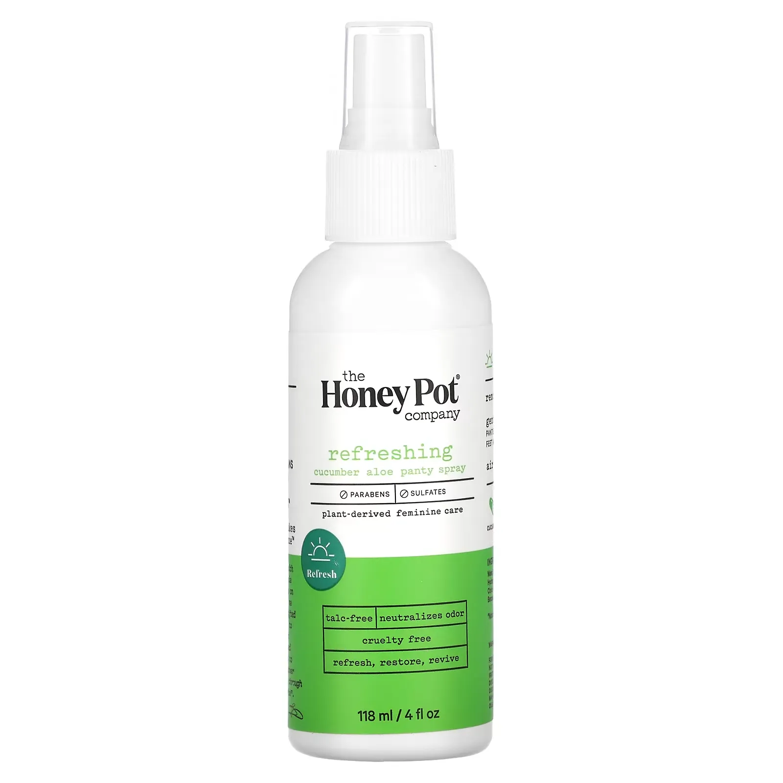 The Honey Pot Company, Cucumber Aloe Panty Spray, 4 fl oz (118 ml)