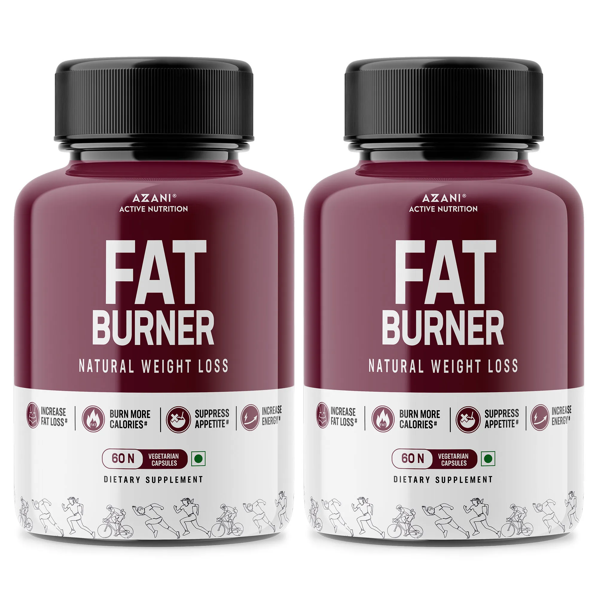 Azani Fat Burner - Garcinia Cambogia & Gurmar Extract Capsules - Pack Of 2