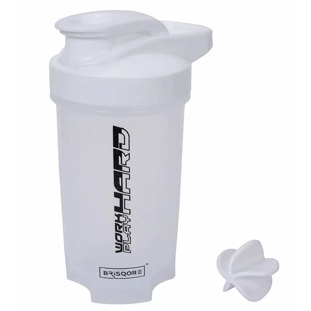 GHC Brisqore Smart Classic Leakproof Protein Shaker,  White  500 ml