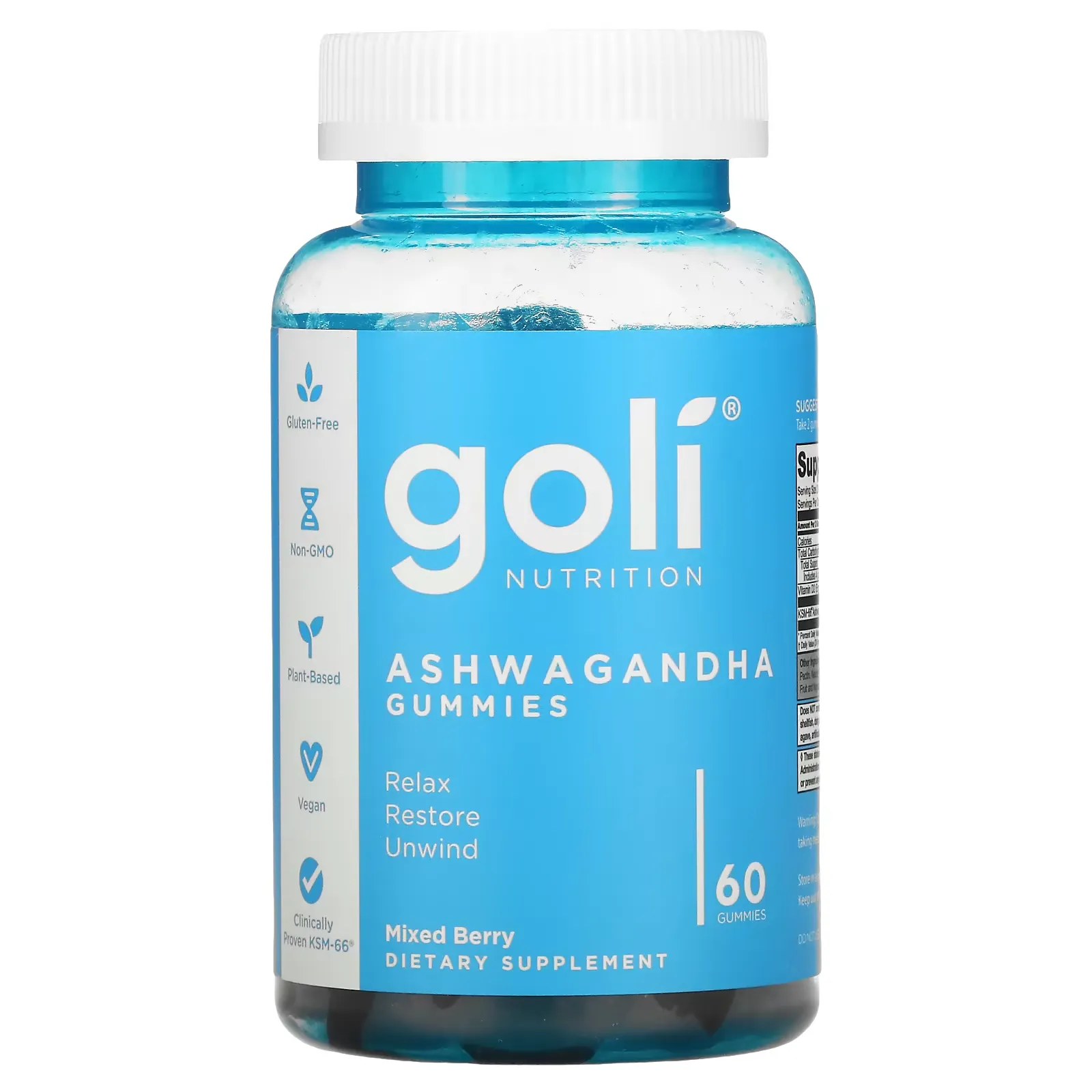 Ashwagandha Gummies, Mixed Berry, 60 Gummies