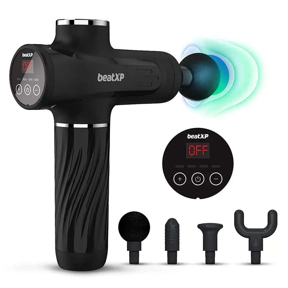 beatXP Bolt Go Deep Tissue Massage Gun,  Matte Black