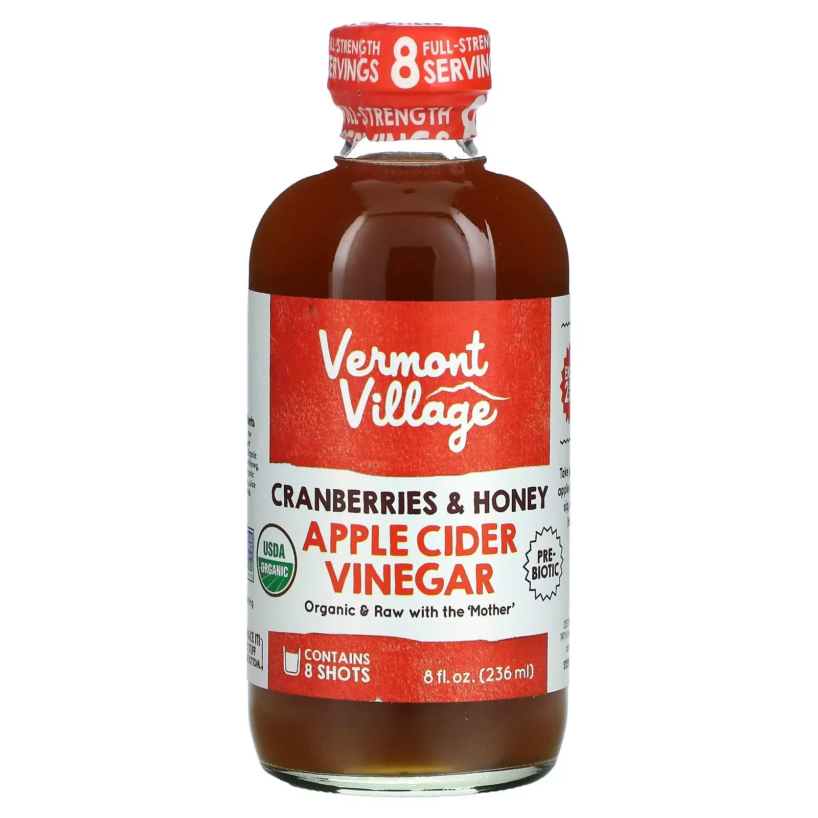 Apple Cider Vinegar, Cranberries & Honey, 8 fl oz (236 ml)