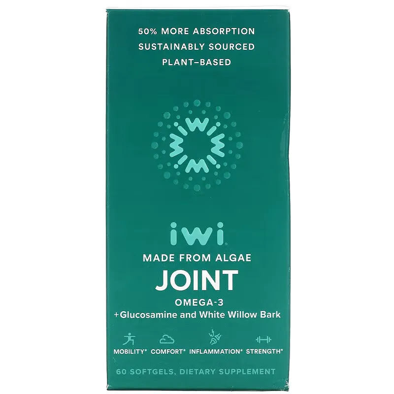 Joint, Omega-3 + Glucosamine and White Willow Bark, 60 Softgels