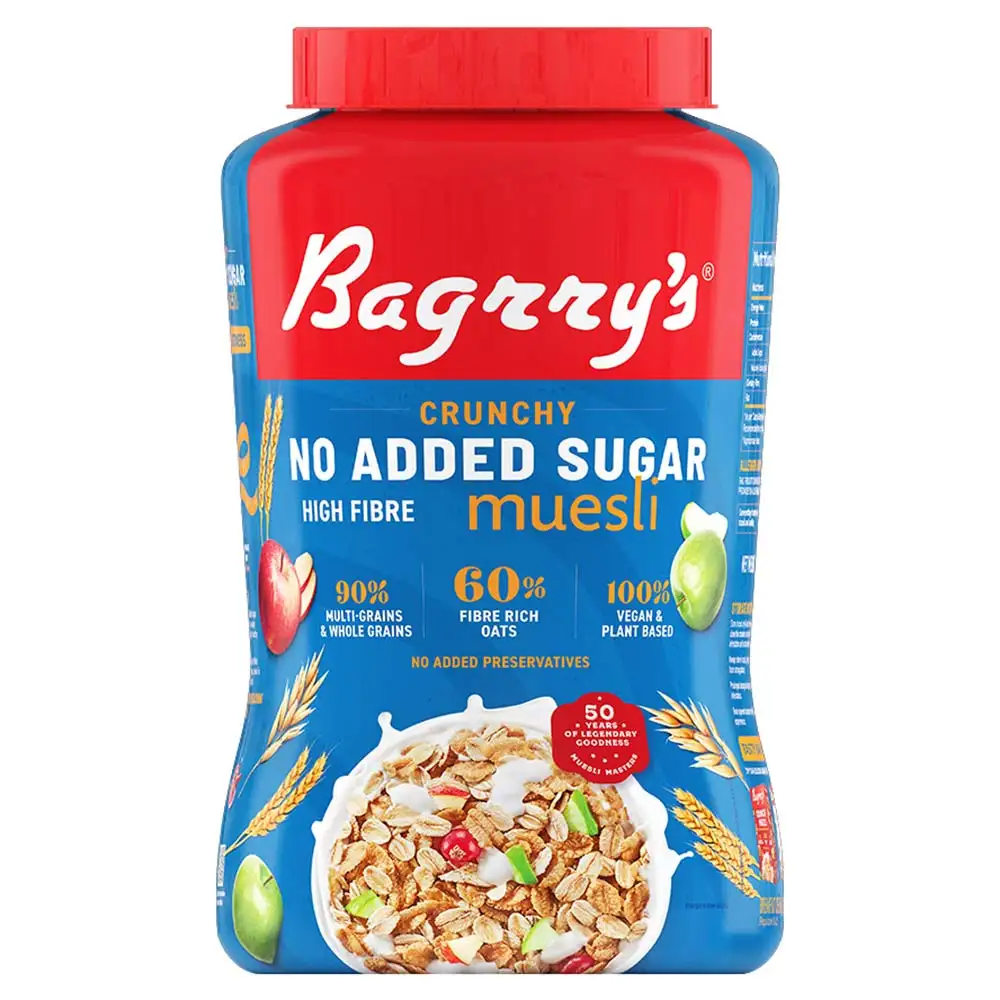 Bagrrys Crunchy Muesli No Added Sugar,  1 kg  (Diet Muesli)