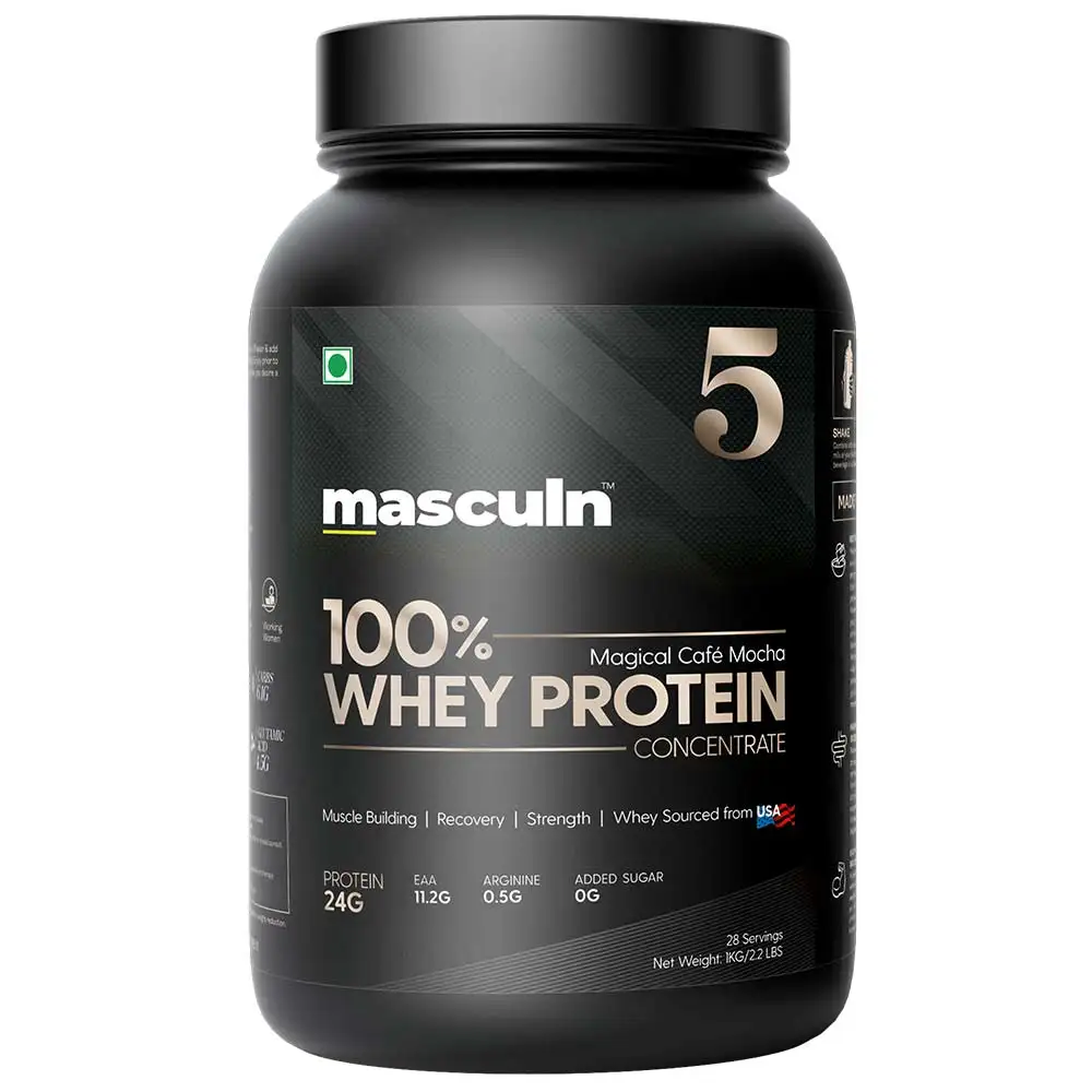 Masculn 100% Whey Protein Concentrate,  2.2 lb  Magical Cafe Mocha