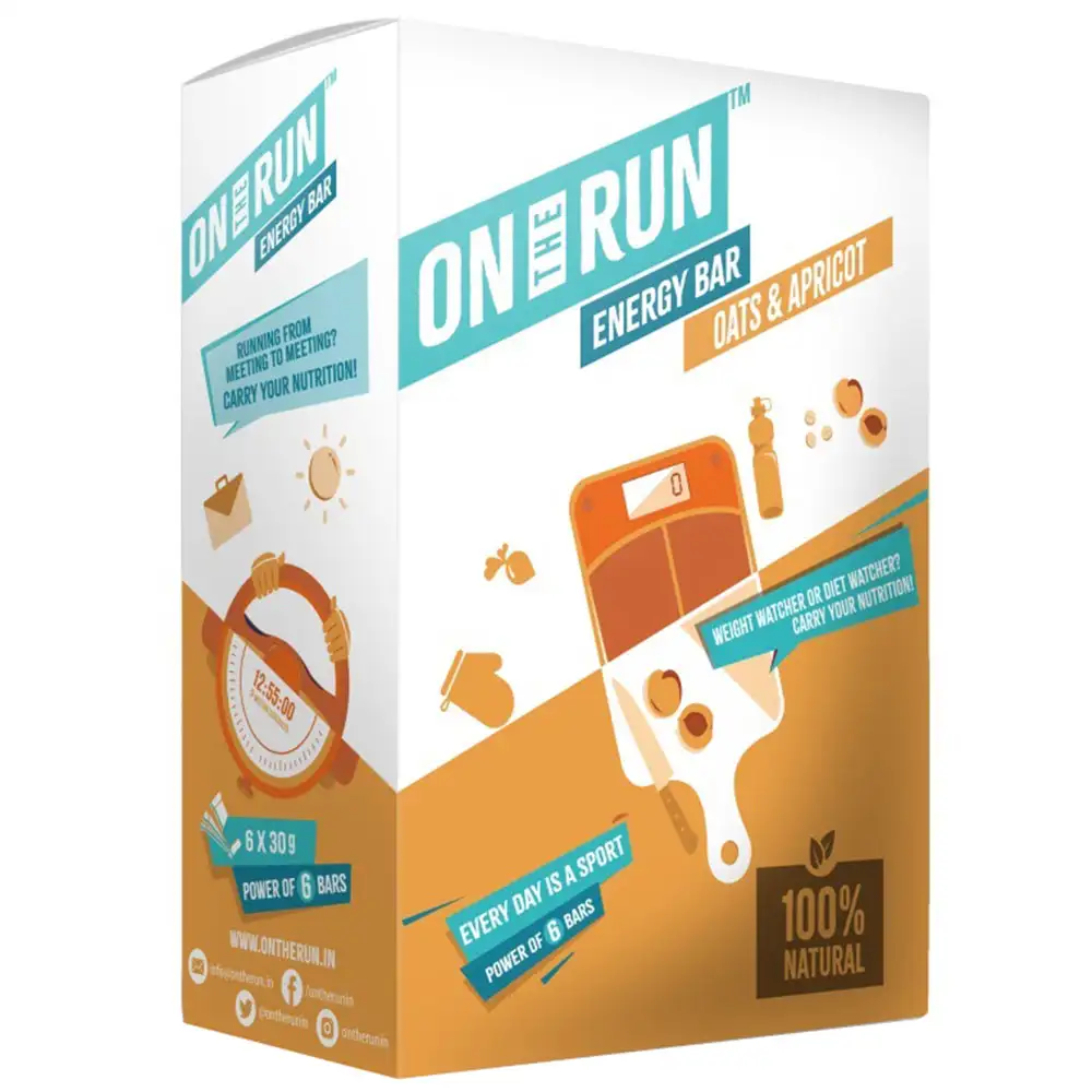 On The Run Energy Bar,  6 Piece(s)/Pack  Oat & Apricot