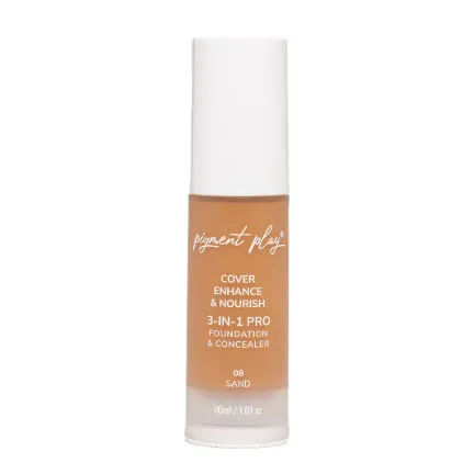 Pigment Play 3-in-1 Cover + Enhance + Nourish Foundation & Concealer - 08 Sand