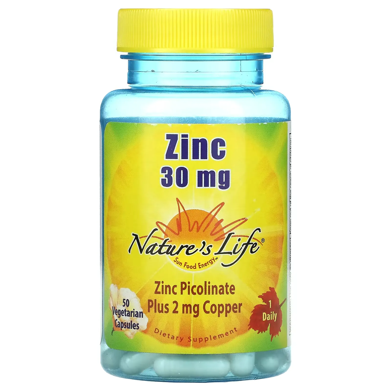 Zinc, 30 mg, 50 Vegetarian Capsules