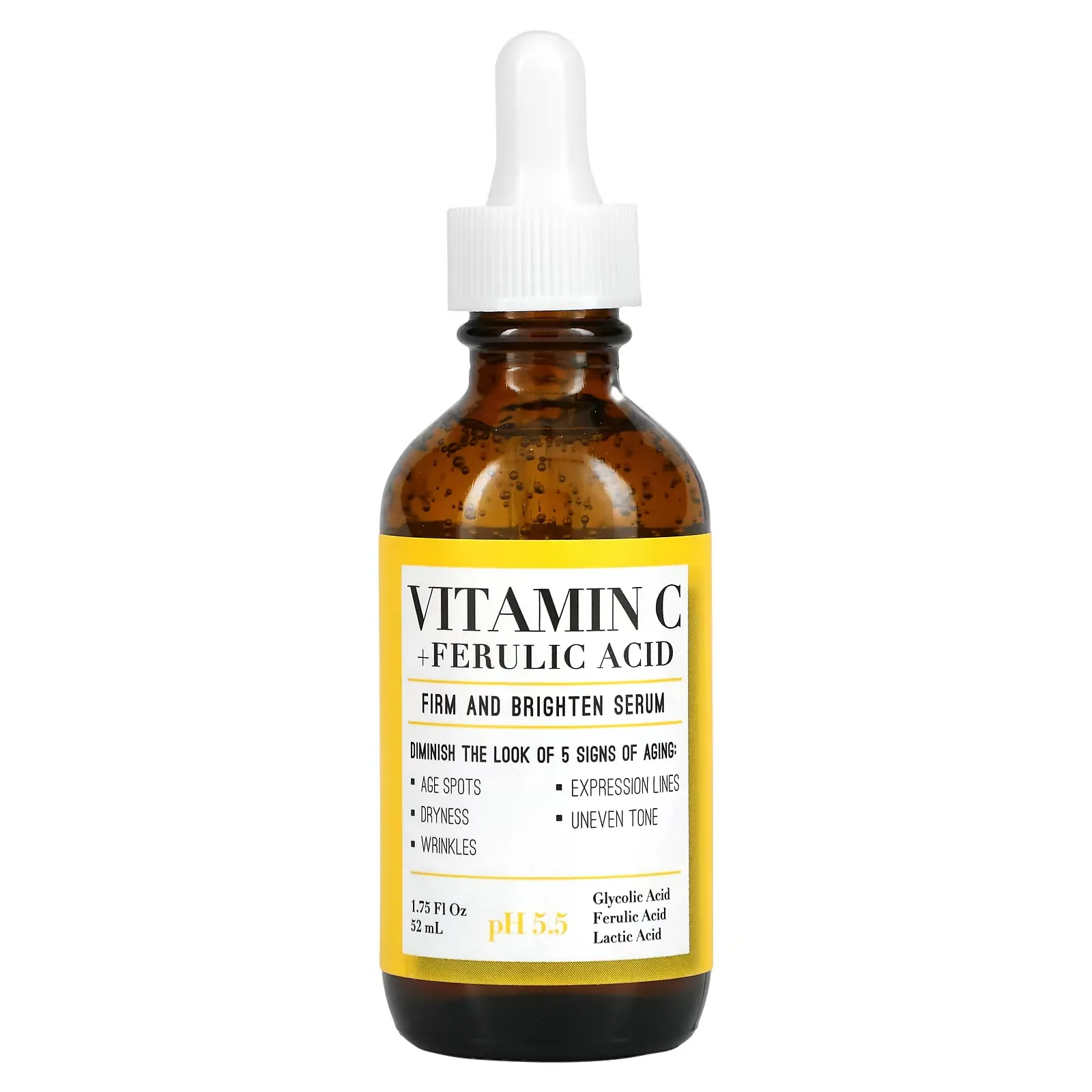 Vitamin C + Ferulic Acid, Firm and Brighten Serum, 1.75 fl oz (52 ml)