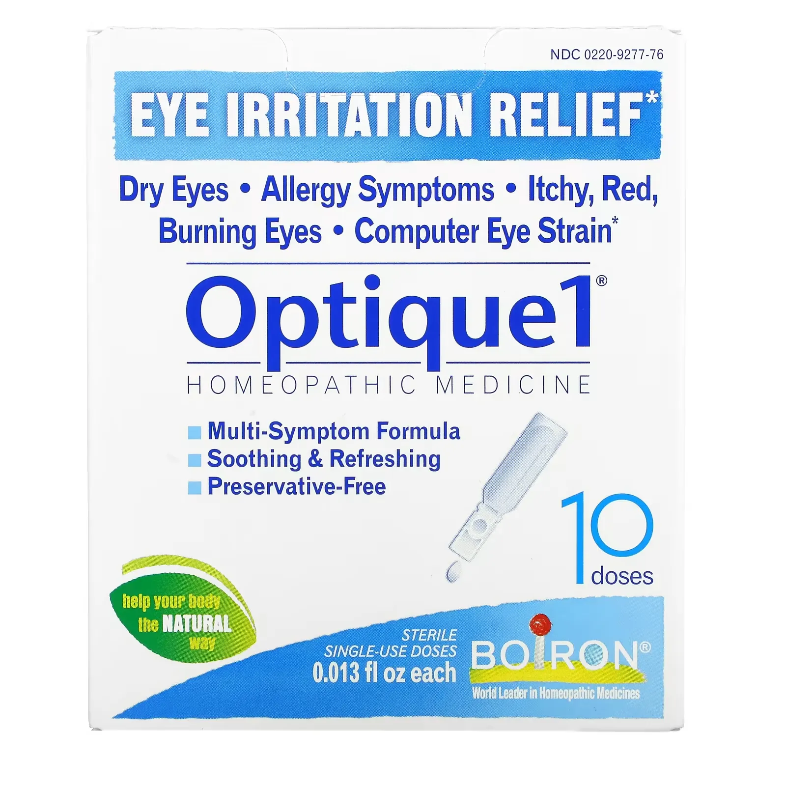 Optique1, Eye Irritation Relief, 10 Doses, 0.013 fl oz Each