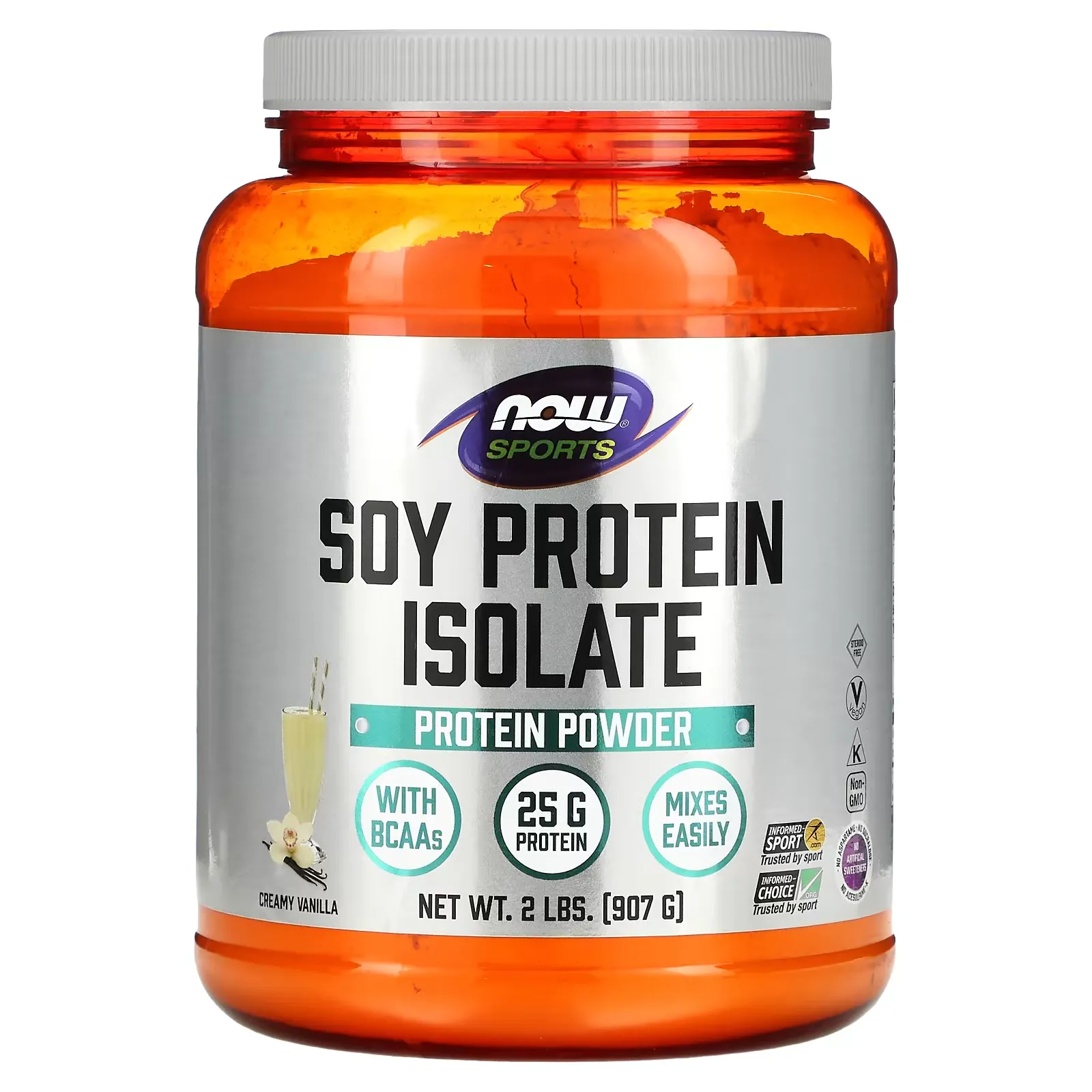 Sports, Soy Protein Isolate, Creamy Vanilla, 2 lbs (907 g)