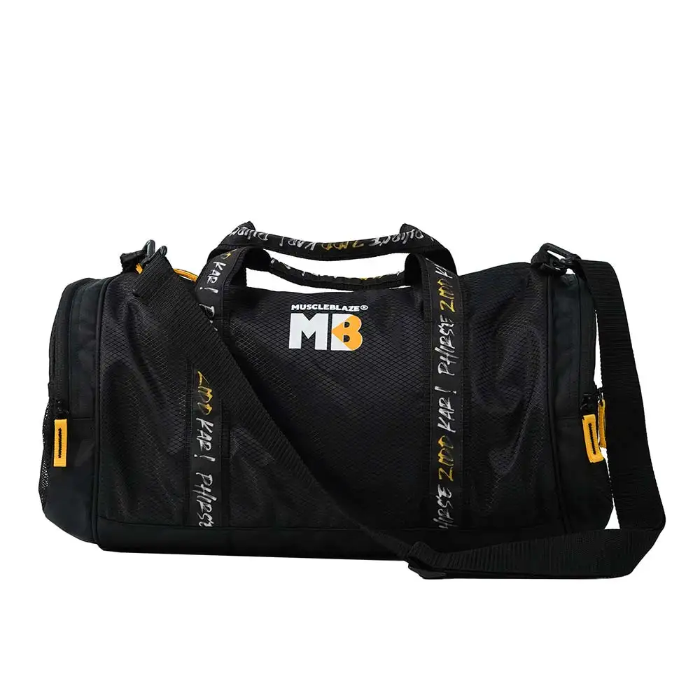 MuscleBlaze Phirse Zidd Kar Gym Bag,  Black, 30L