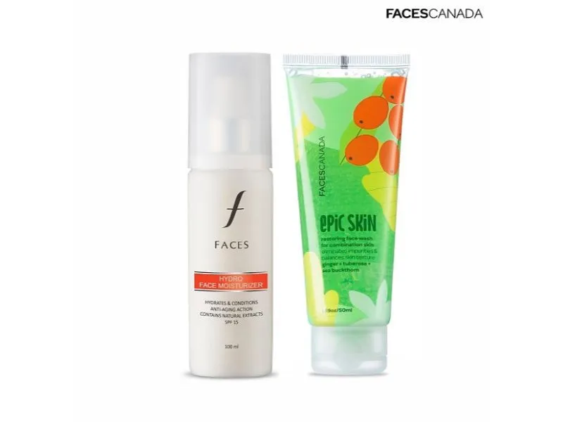 Faces Canada Skin Care Combo (Hydro Moisturiser & Epic Skin Face Wash)