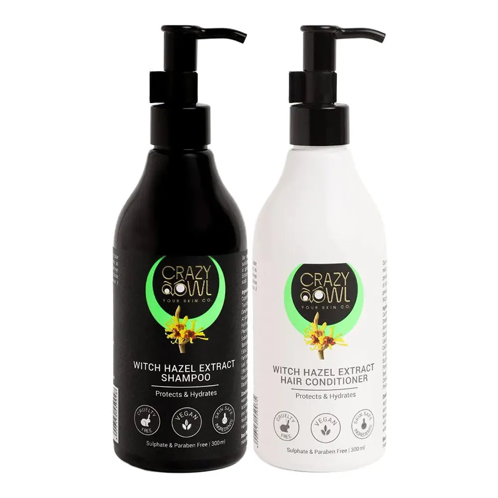 Crazy Owl Witch Hazel Extract Shampoo And Conditioner Combo Pack - Protects And Hydrates