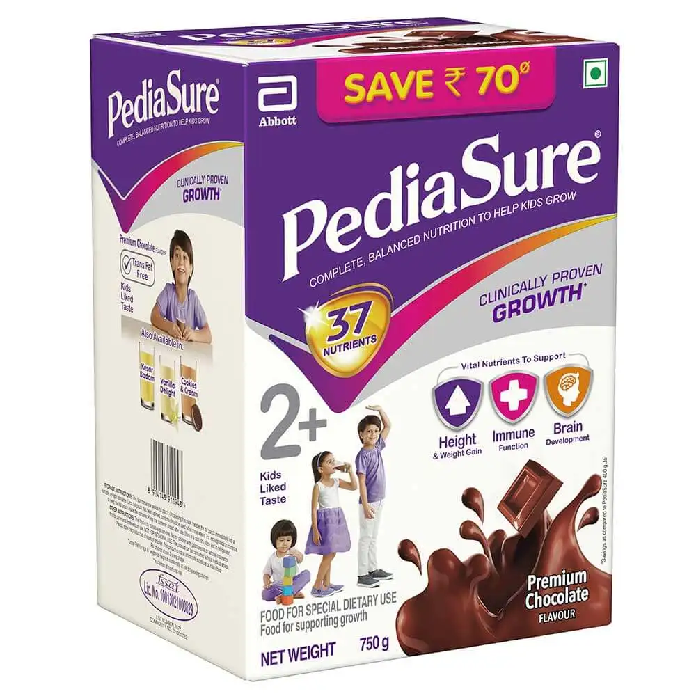 PediaSure Sure Growth Kids Nutrition,  0.750 kg  Premium Chocolate