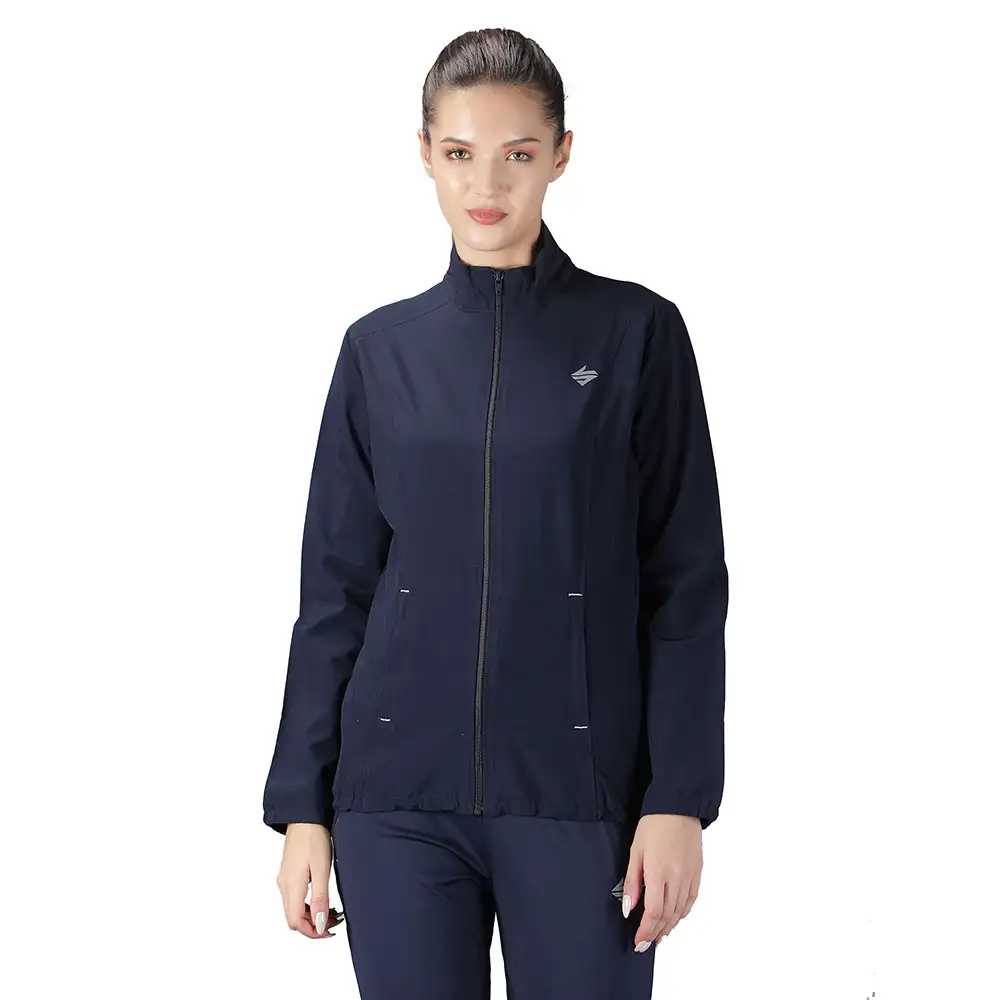 John Ally Winter Gym Jacket for Women,  Navy Blue  Large