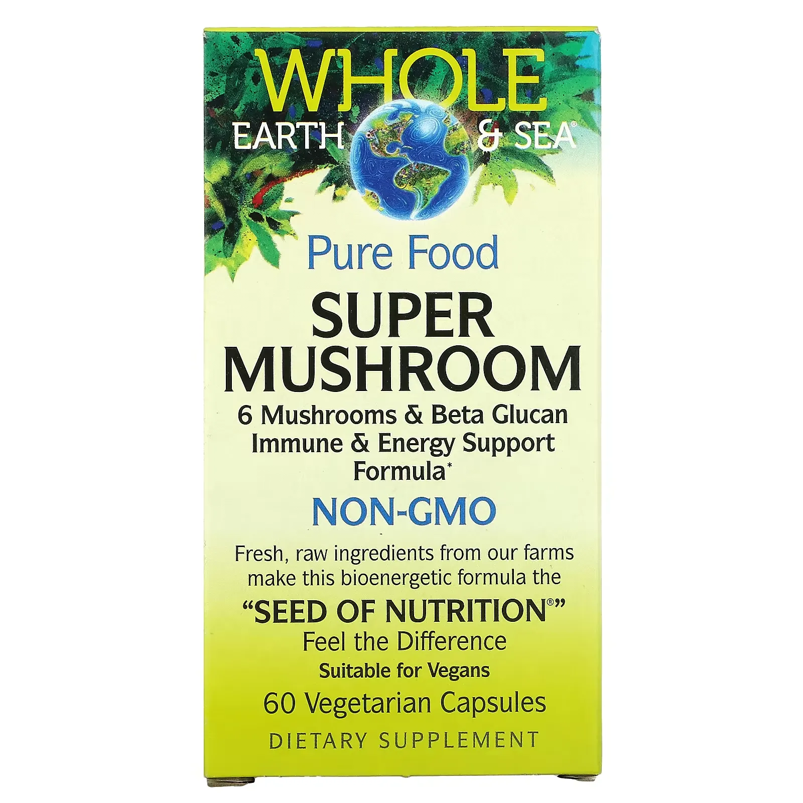 Whole Earth & Sea, Super Mushroom, 60 Vegetarian Capsules