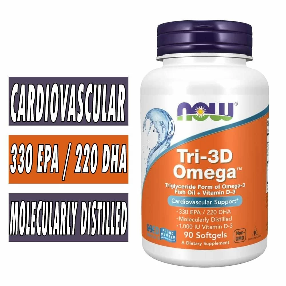 NOW Tri 3D Omega - 90 Softgels