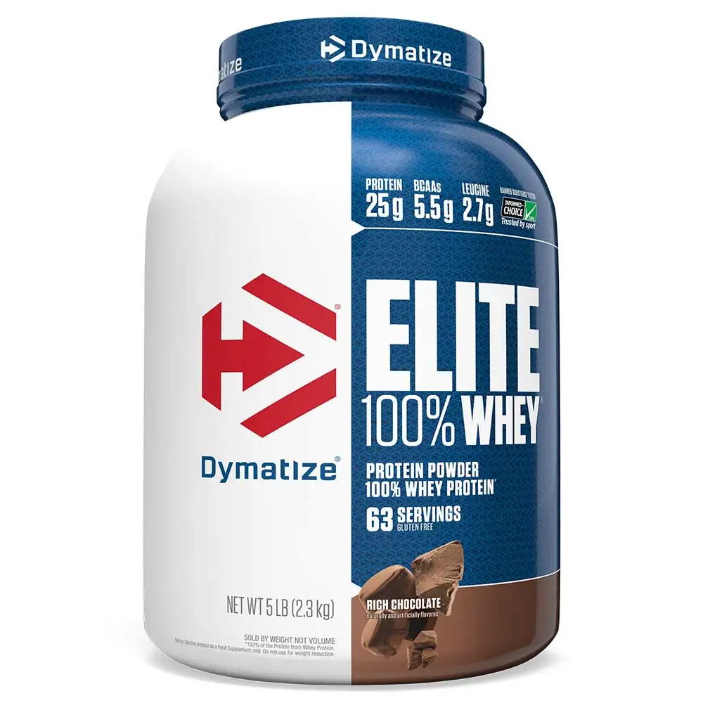 Dymatize Elite 100% Whey Protein,  5 lb  Rich Chocolate