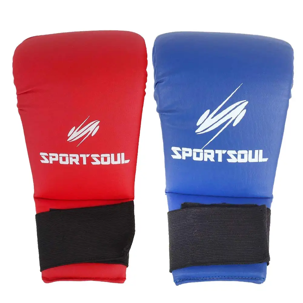 SportSoul Karate Gloves Pack of 2,  Blue & Red  Free Size