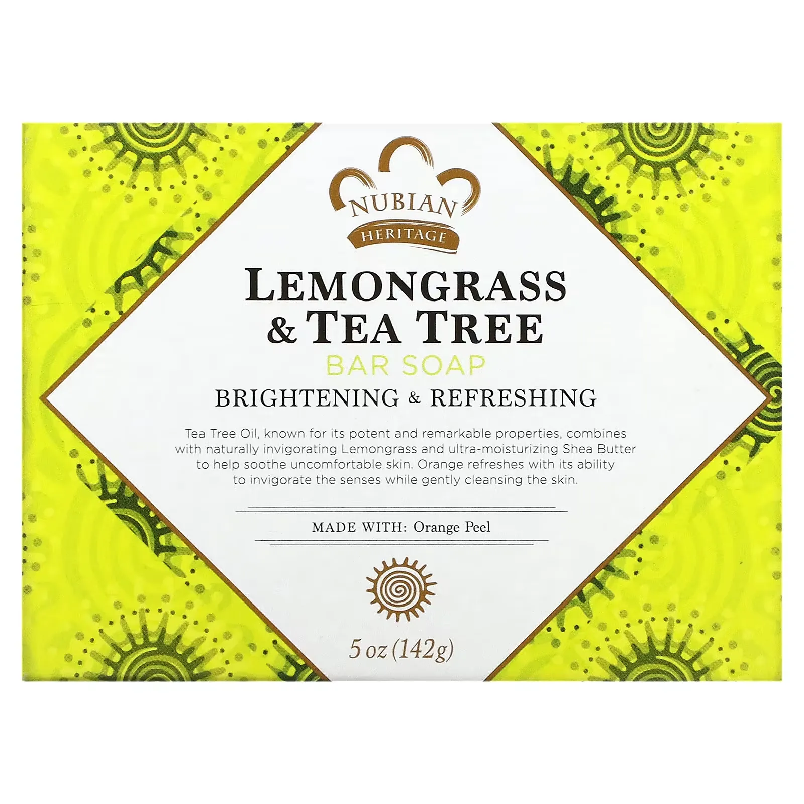 Lemongrass & Tea Tree Bar Soap, 5 oz (142 g)