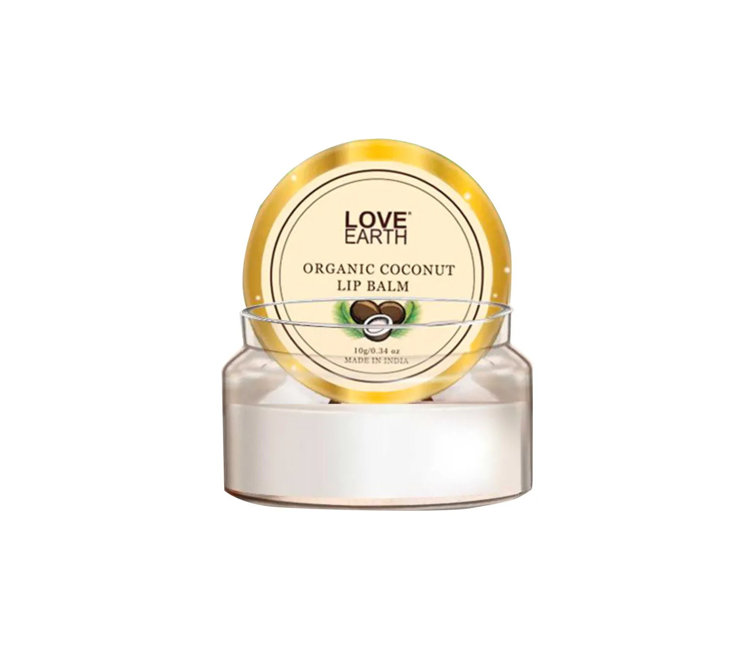 Love Earth Coconut Lip Balm for Dry & Chapped Lips with Vitamin E Shea Butter & Cocoa Butter