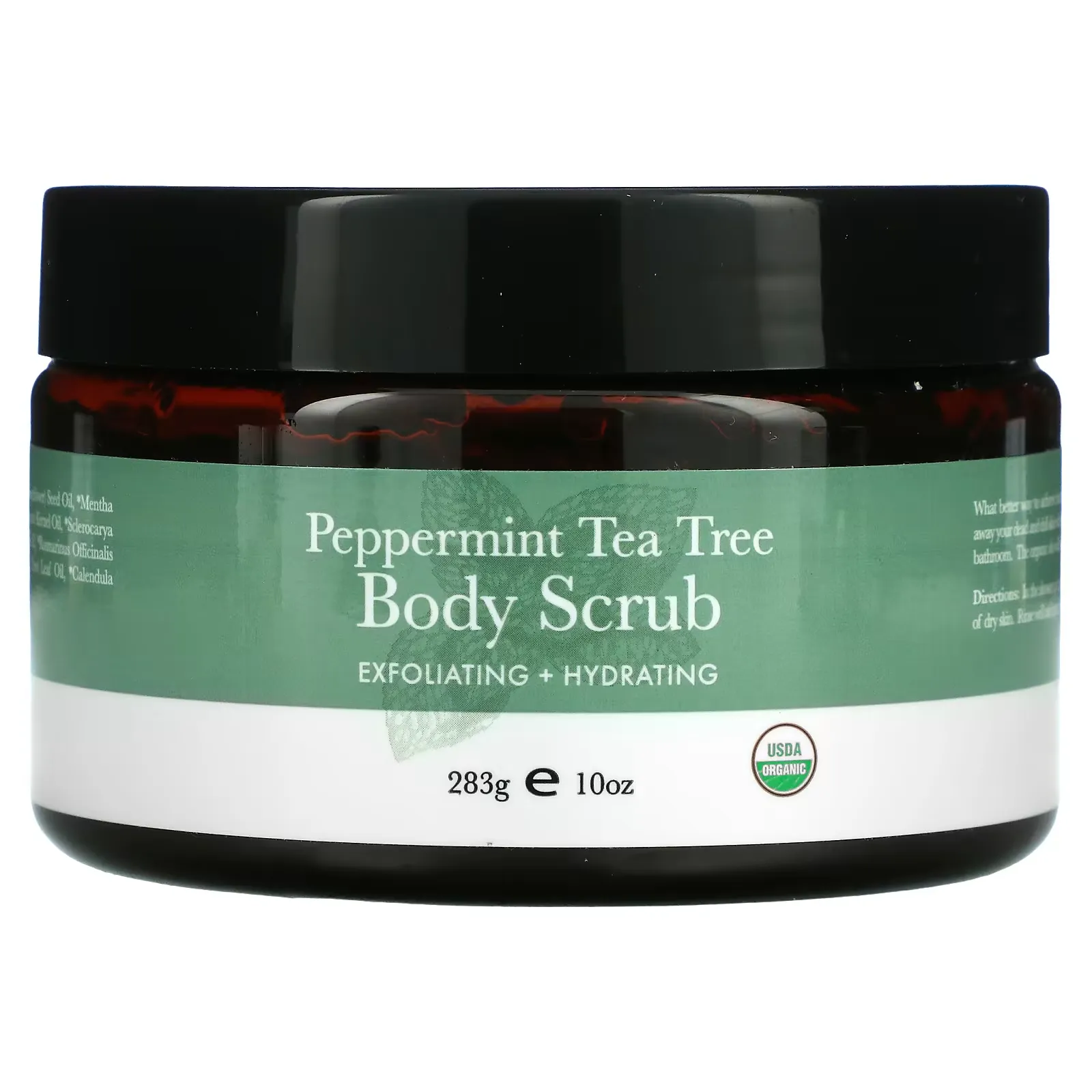 Body Scrub, Peppermint Tea Tree, 10 oz (283 g)