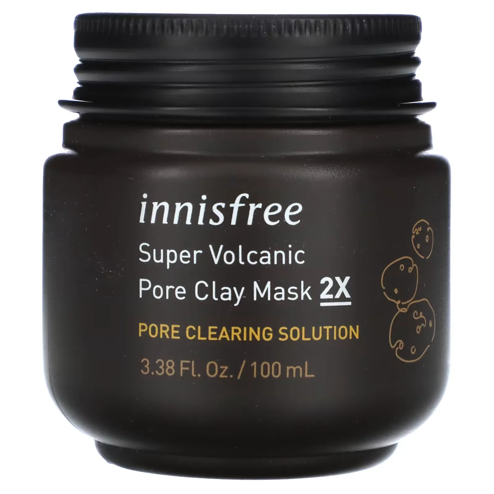 Super Volcanic Pore Clay Beauty Mask 2X, 3.38 fl oz (100 ml)