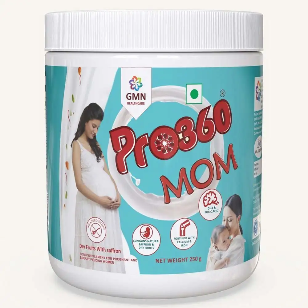 PRO360 MOM Nutritional Beverage Mix (Pregnancy and Lactation),  Dry fruits with saffron  0.55 lb