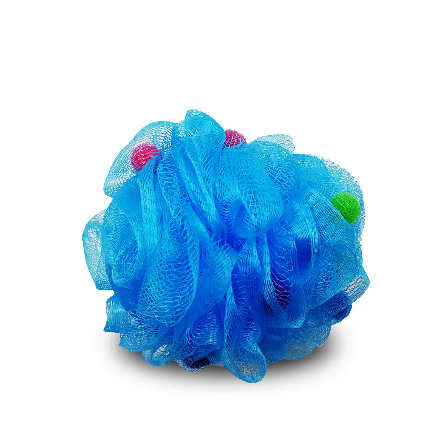 Majestique Loofah With Active Spheres Mesh Shower Sponge (Color May Vary)