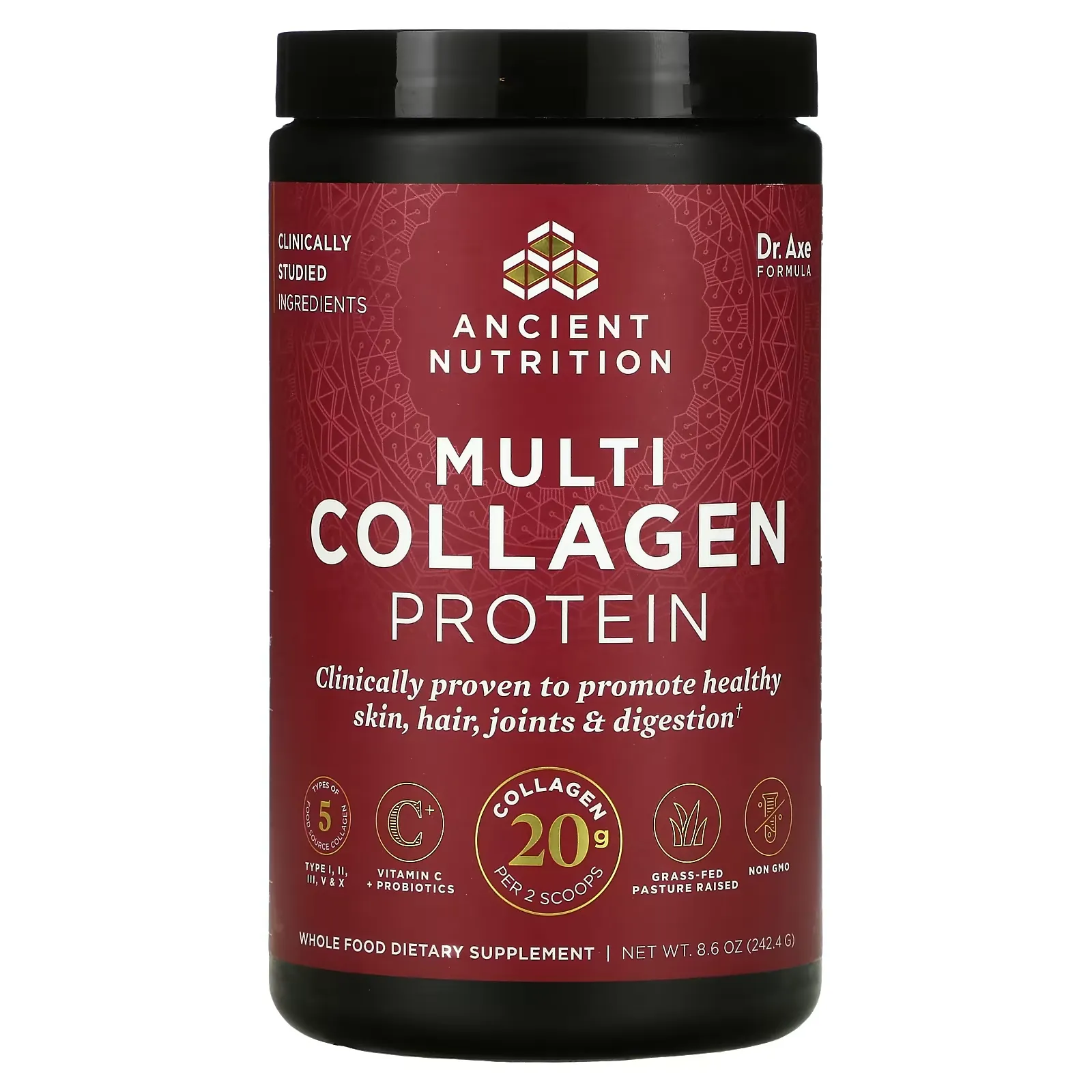 Multi Collagen Protein, Unflavored, 8.6 oz (242.4 g)