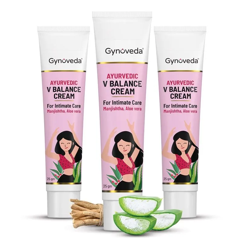 Gynoveda Ayurvedic V balance Intimate Cream - Pack Of 3